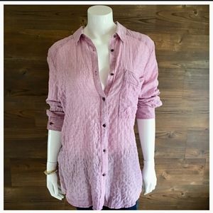 Free People No Limit Striped Button Down